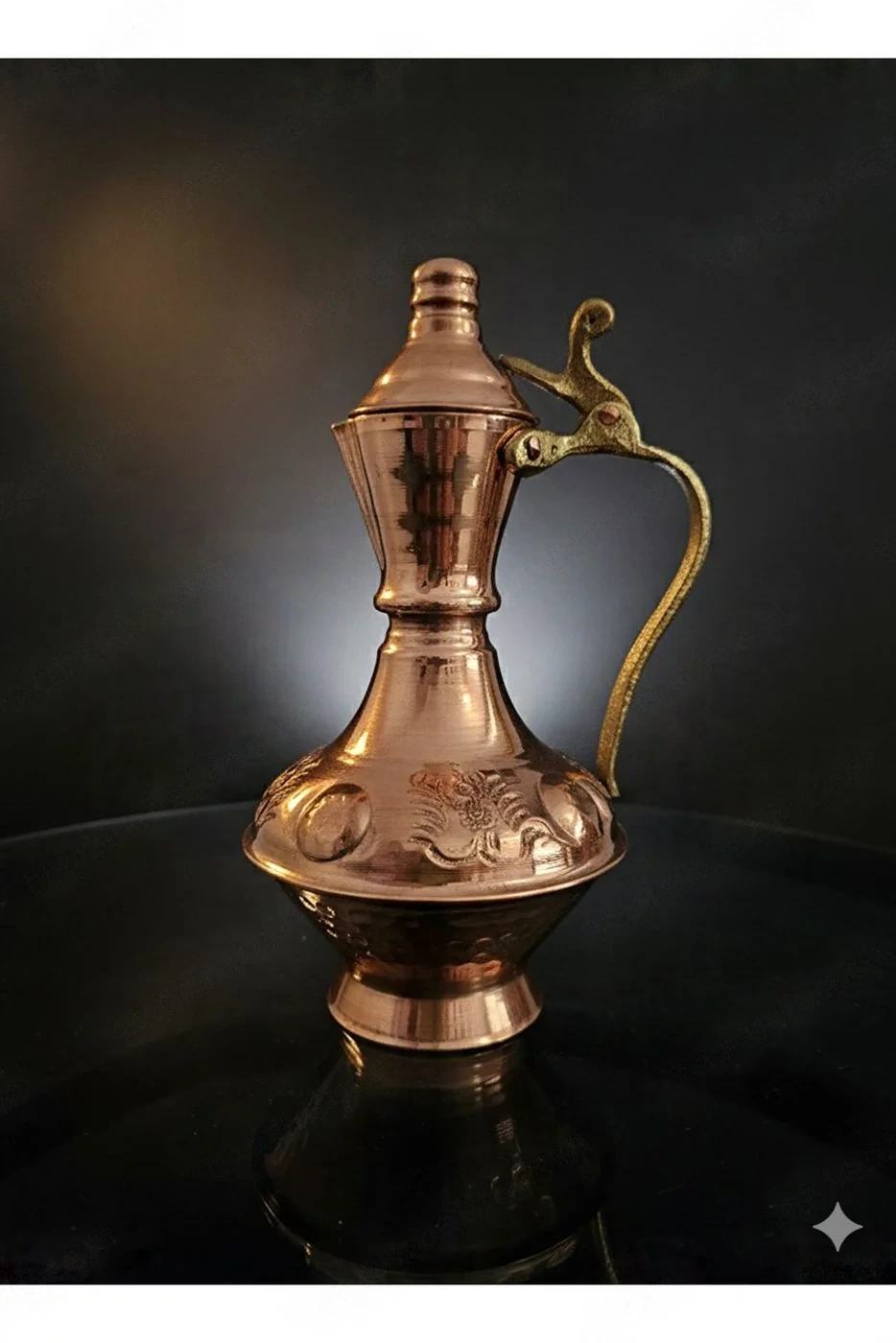 Bakır İbrik Desenli El Yapımı (500 ML)