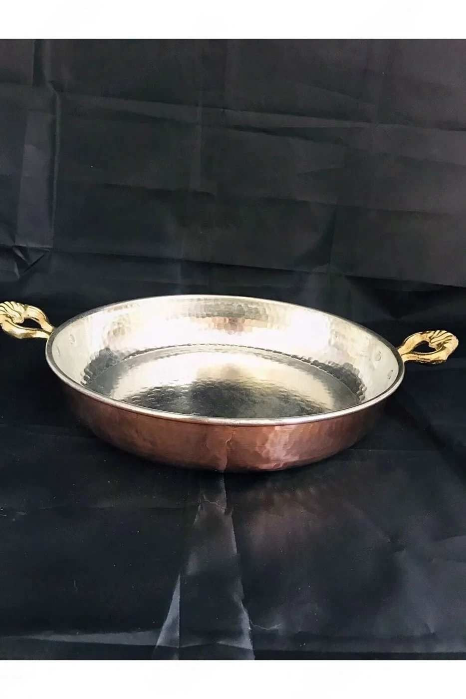 Bakır Tava Büyük Boy Kalın/ağır 25 Cm