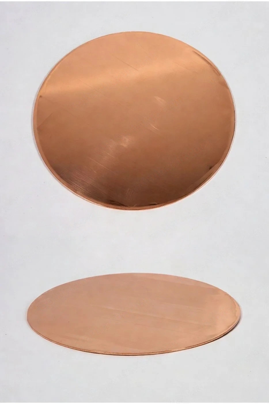 Saf Bakır Yuvarlak Disk / Bakır Levha 15 cm Çap, 0.50 mm Kalınlık