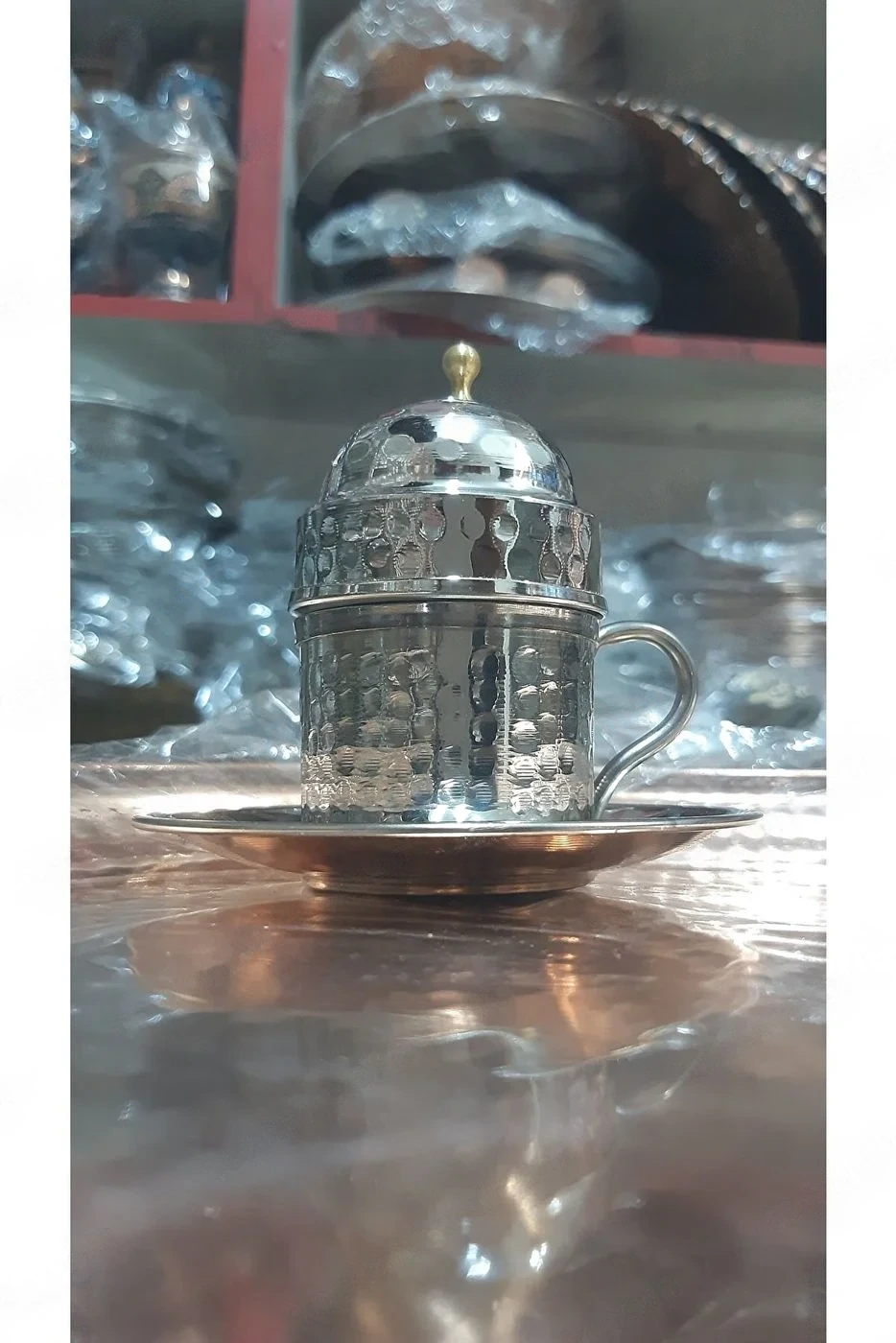Bakır 2'li Fincan Nikelli